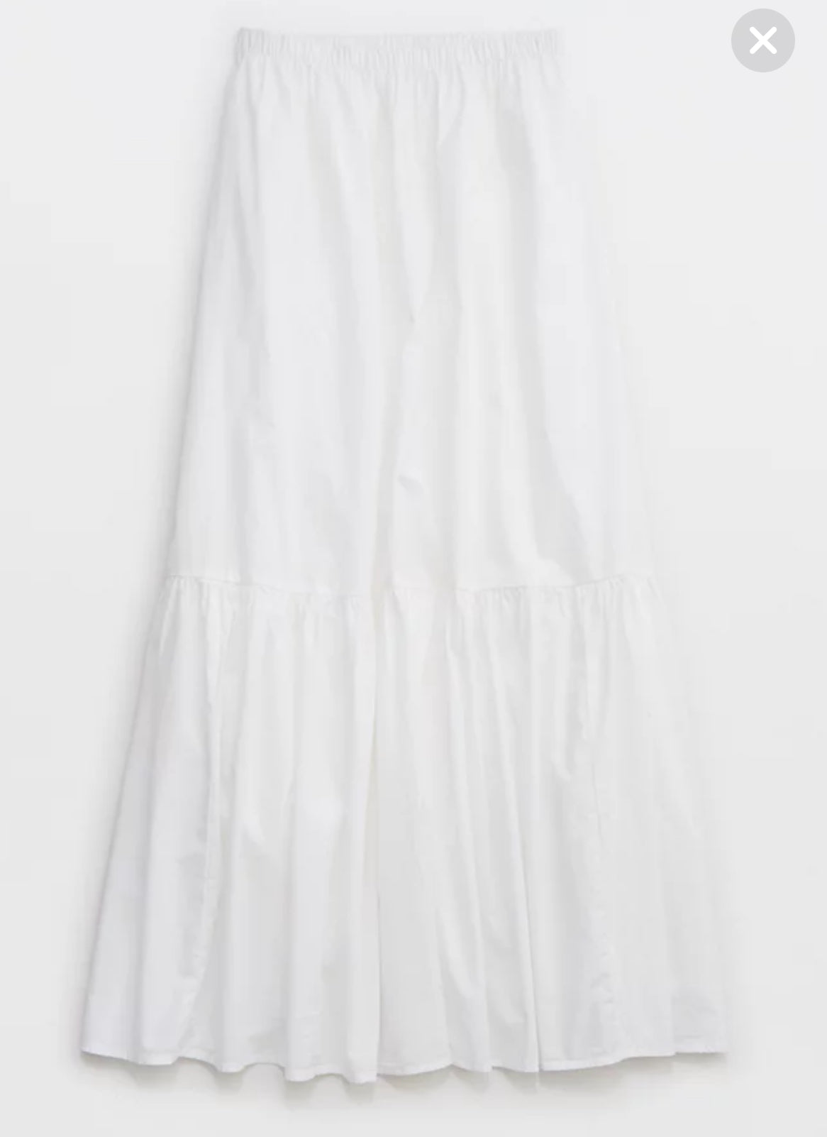 Italian Linen with cotton lining, organic material white two tier linen skirt