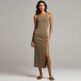 KNIT COTTON MAXI DRESS DYLAN