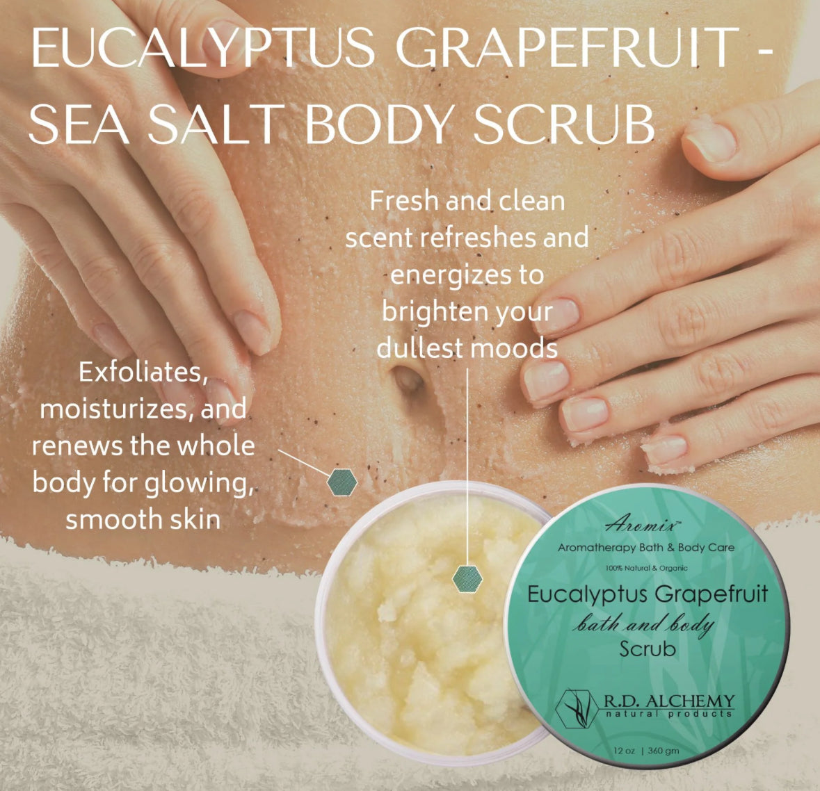 Organic Sea Salt Herbal Body Scrub