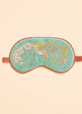 Luxury Lavender Velvet Eye Mask - Hummingbird, Aqua