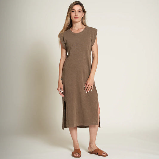 Organic Pre-Shrunk Cotton Cut-Sleeved Dress