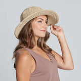 Women's Cotton Crochet Hat With A Large Brim 100% Cotton Hat