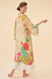 Tropical Flora Kimono Gown Coconut