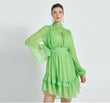 Lacy Ruffled Emerald Dream Stunning Green Evening Dress