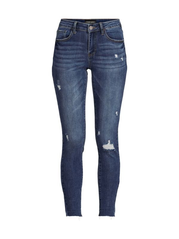 Etienne Marcel Distressed High Rise Skinny Ankle Jeans