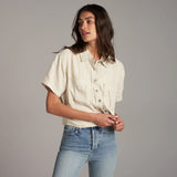 Sloane Short Sleeve Linen Blouse