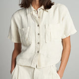 Sloane Short Sleeve Linen Blouse