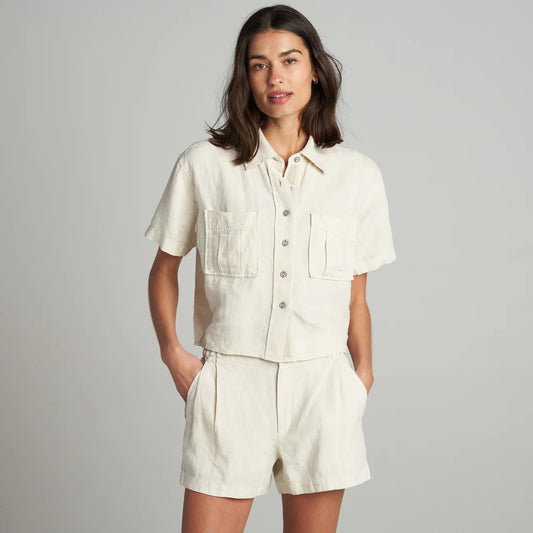 Sloane Short Sleeve Linen Blouse