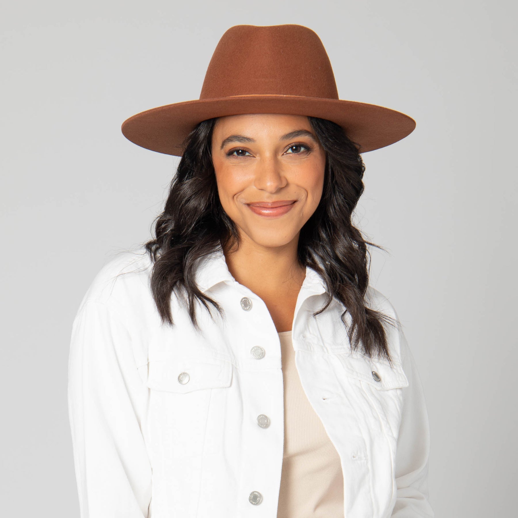 Farrah - Stiff Brim Fedora with Patterned Fabric Band