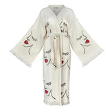 FACE PRINT ROBE 100% Organic Cotton limited edition artistic print Eco-friendly